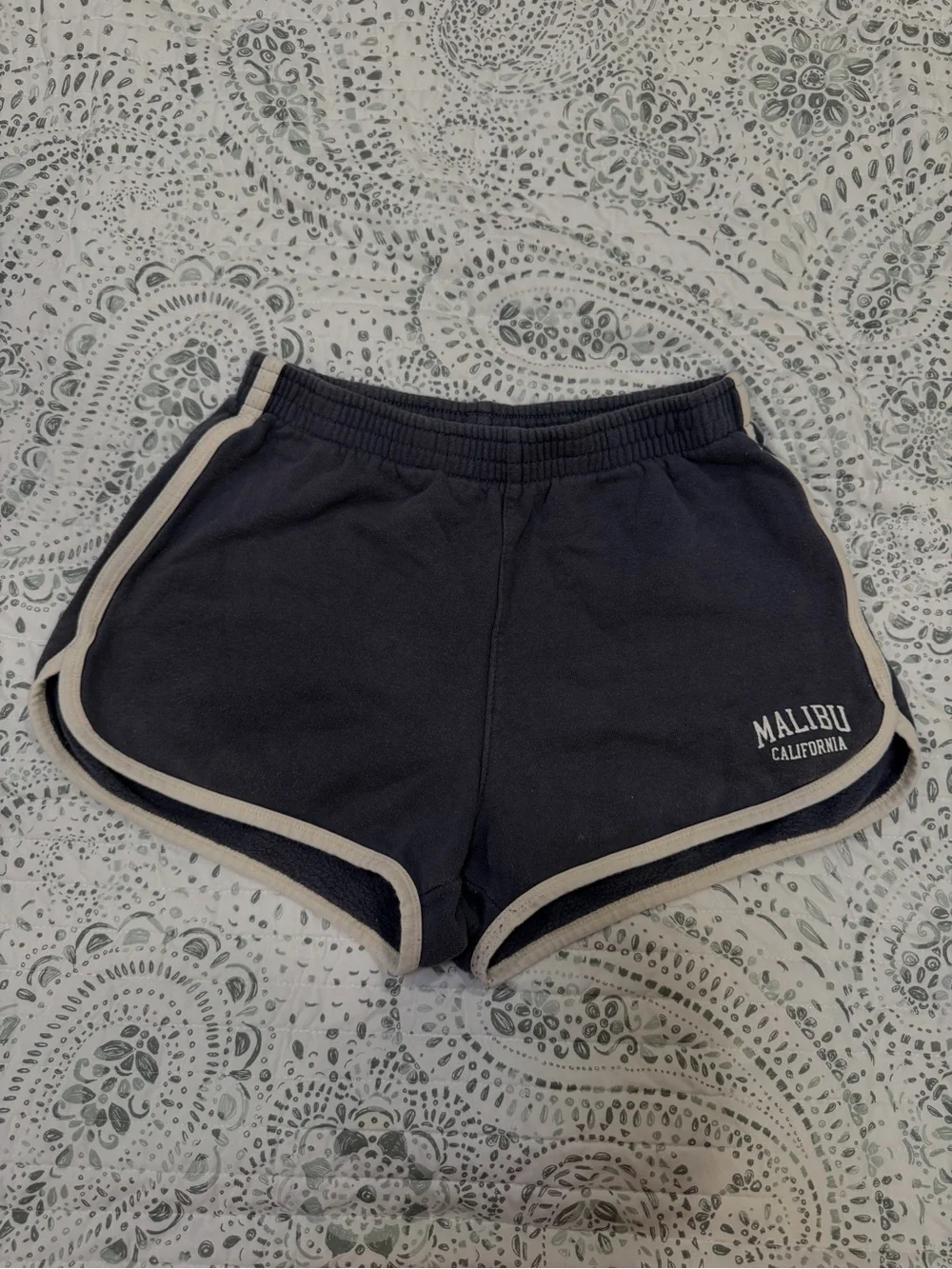 Brandy Melville Navy Shorts with Cream Piping